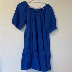 Old Navy Women's Cobalt Blue Tiered Midi Dress